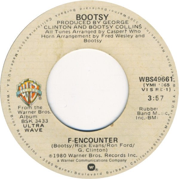 Bootsy Collins : F-Encounter (7", Jac)