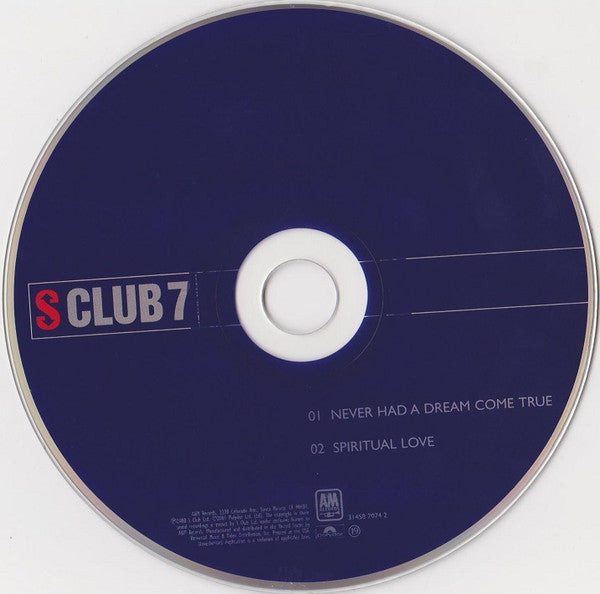 S Club 7 : Never Had A Dream Come True (CD, Single)