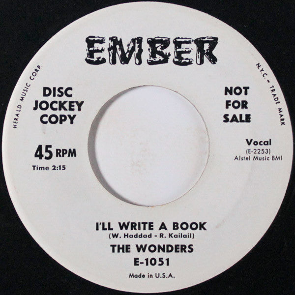 The Wonders (5) : I'll Write A Book (7", Promo)