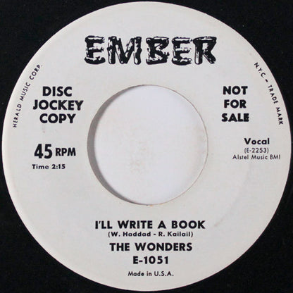 The Wonders (5) : I'll Write A Book (7", Promo)