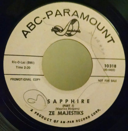 Ze-Majestics : Sapphire (7", Promo, Styrene)
