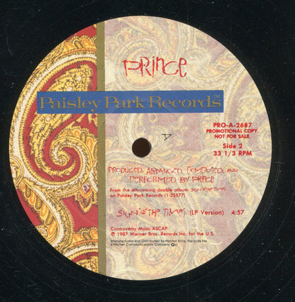 Prince : Sign "O" The Times (12", Single, Promo, All)