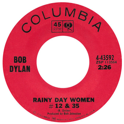 Bob Dylan : Rainy Day Women #12 & 35 / Pledging My Time (7", Single, Styrene, Ter)