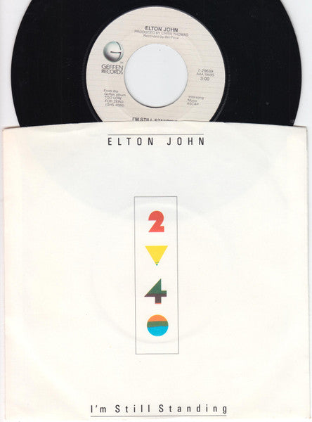 Elton John : I'm Still Standing (7", Single, Jac)
