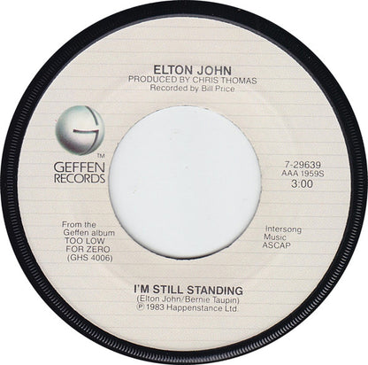 Elton John : I'm Still Standing (7", Single, Jac)