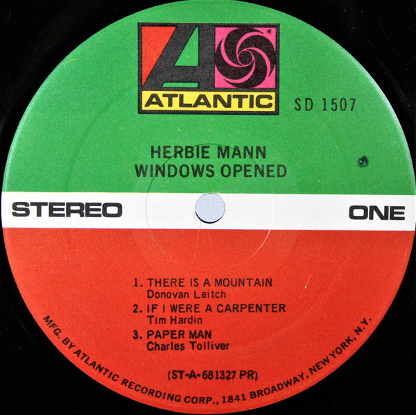 Herbie Mann : Windows Opened (LP, Album, RP, PR )