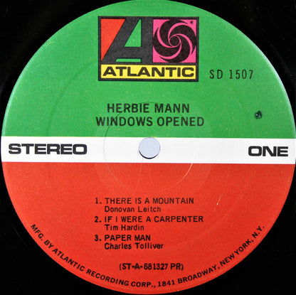 Herbie Mann : Windows Opened (LP, Album, RP, PR )