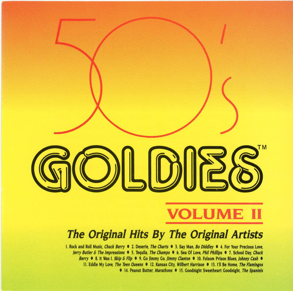 Various : 50's Goldies Volume II - The Original Hits By The Original Artists (CD, Comp)