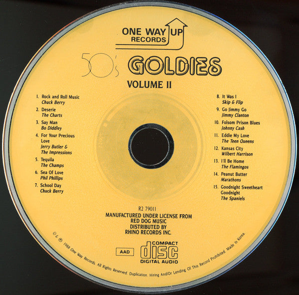 Various : 50's Goldies Volume II - The Original Hits By The Original Artists (CD, Comp)