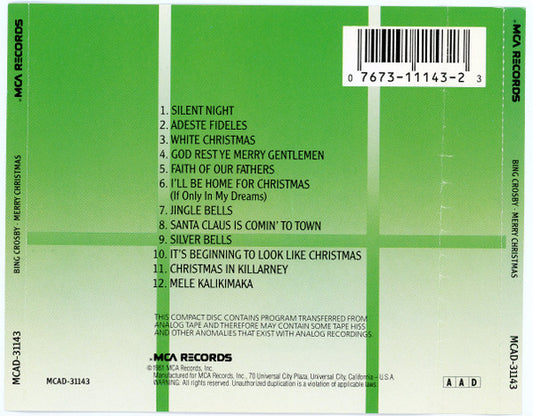 Bing Crosby : Merry Christmas (CD, Album, RE, Dis)