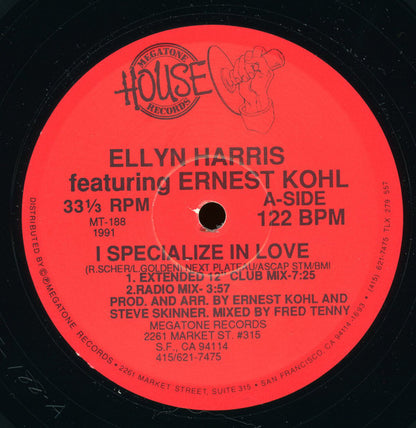 Ellyn Harris Featuring Ernest Kohl : I Specialize In Love (12")