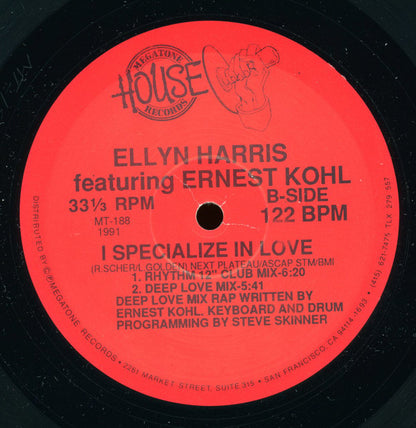 Ellyn Harris Featuring Ernest Kohl : I Specialize In Love (12")