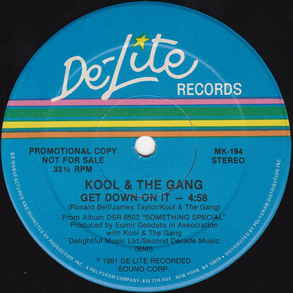 Kool & The Gang : Get Down On It (12", Single, Promo)