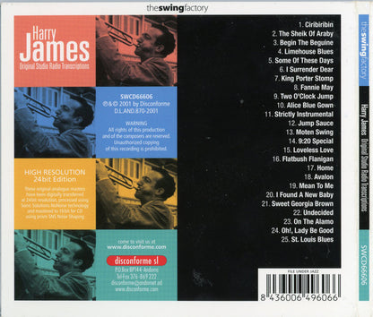 Harry James (2) : Original Studio Radio Transcriptions (CD, Comp, RM)