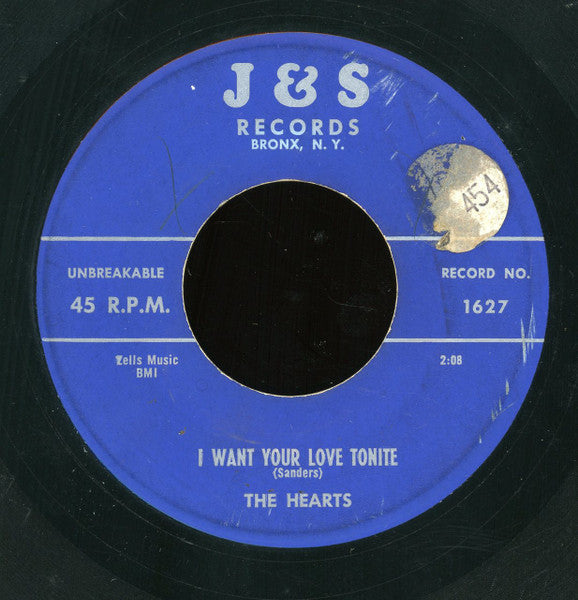 The Hearts : Like, Later Baby / I Want Your Love Tonite (7")