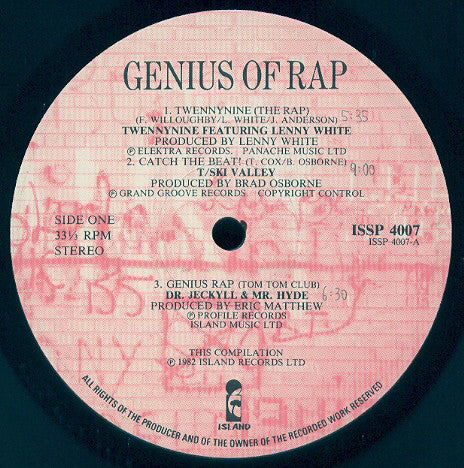 Various : Genius Of Rap (LP, Comp, P/Mixed)