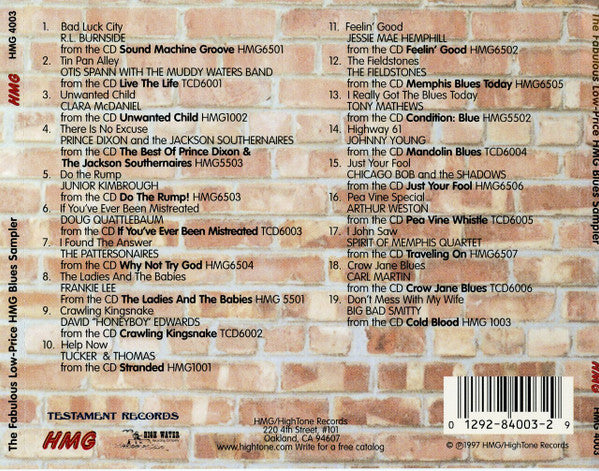 Various : The Fabulous Low-Price HMG Blues Sampler (CD, Comp)