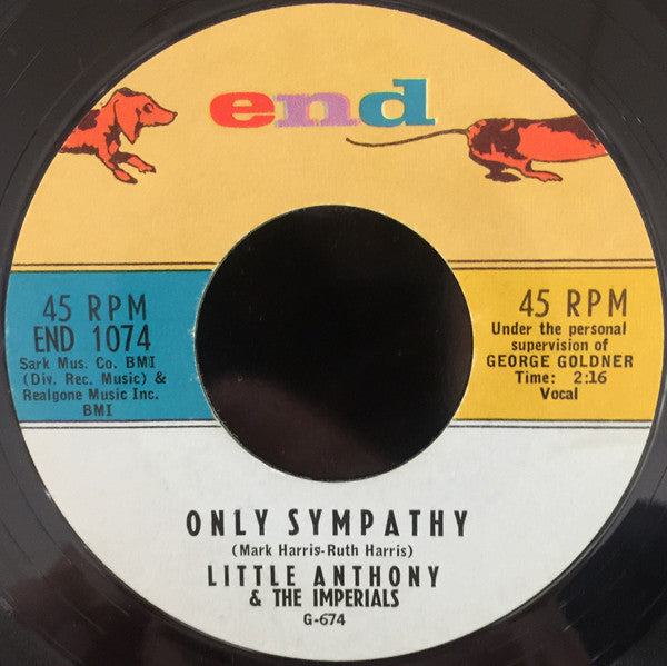 Little Anthony & The Imperials : I'm Taking A Vacation From Love / Only Sympathy (7", Single, Styrene)
