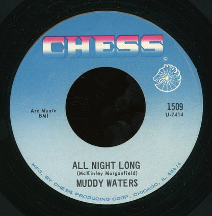 Muddy Waters : All Night Long / Country Boy (7", Single, RP)