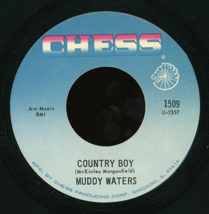 Muddy Waters : All Night Long / Country Boy (7", Single, RP)