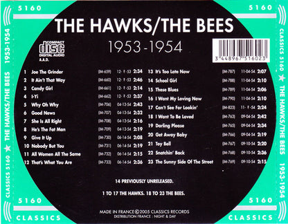 The Hawks (13) / The Bees (14) : The Chronological Hawks / Bees 1953-1954 (CD, Comp)