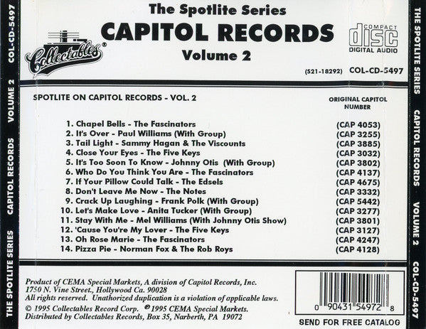 Various : Spotlite On Capitol Records:  Vol. 2 (CD, Comp)