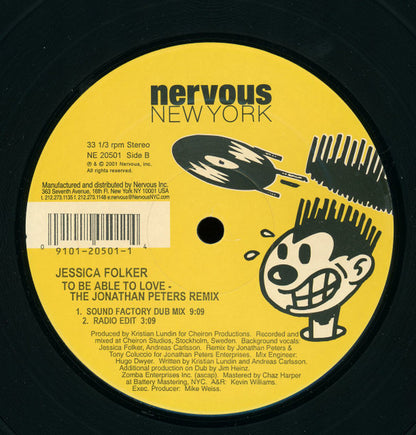 Jessica Folcker : To Be Able To Love (The Jonathan Peters Mixes) (12")