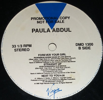 Paula Abdul : Forever Your Girl (12", Promo)