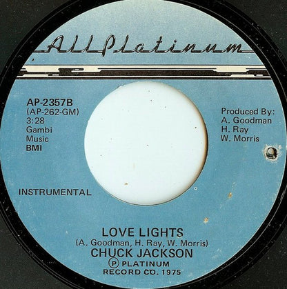 Chuck Jackson : Love Lights (7", Styrene, She)