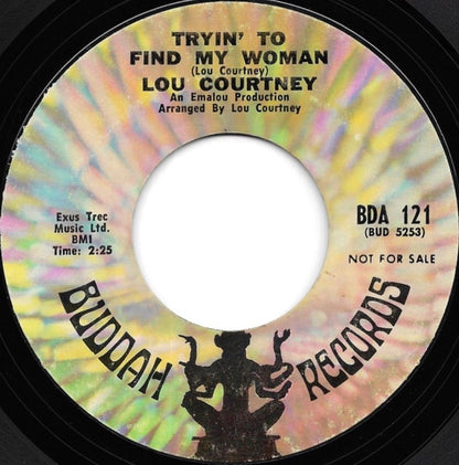 Lou Courtney : Let Me Turn You On / Tryin' To Find My Woman (7", Single, Promo, Styrene)