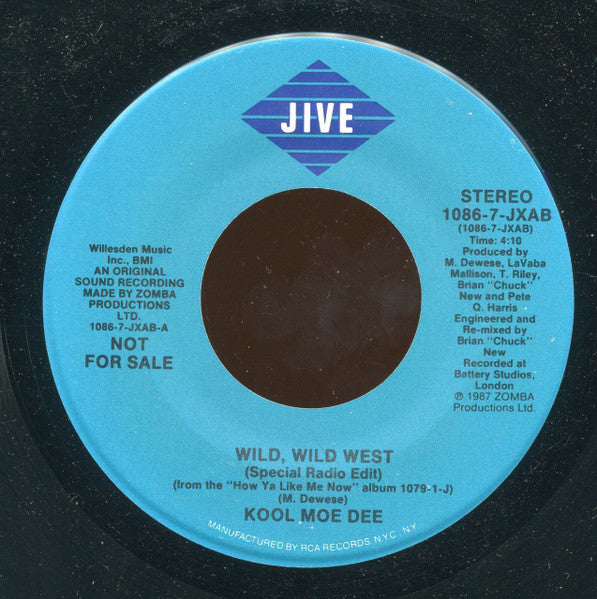 Kool Moe Dee : Wild, Wild West (7", Promo)