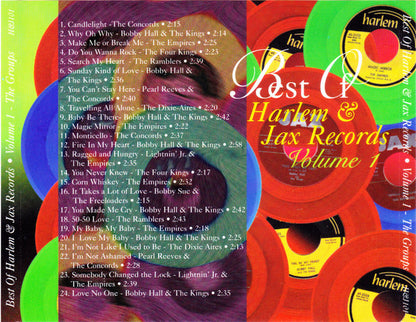 Various : Best Of Harlem & Jax Records Volume 1 - The Groups (CD, Comp)