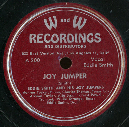 Eddie Smith And His Joy Jumpers : Joy Jumper / You've Got To Go (Shellac, 10")