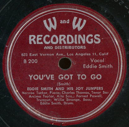 Eddie Smith And His Joy Jumpers : Joy Jumper / You've Got To Go (Shellac, 10")