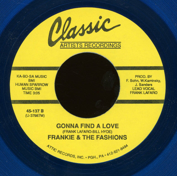 Frank Lafaro & The Fashions (8) : This Time It’s Forever (7", Blu)