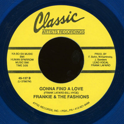 Frank Lafaro & The Fashions (8) : This Time It’s Forever (7", Blu)