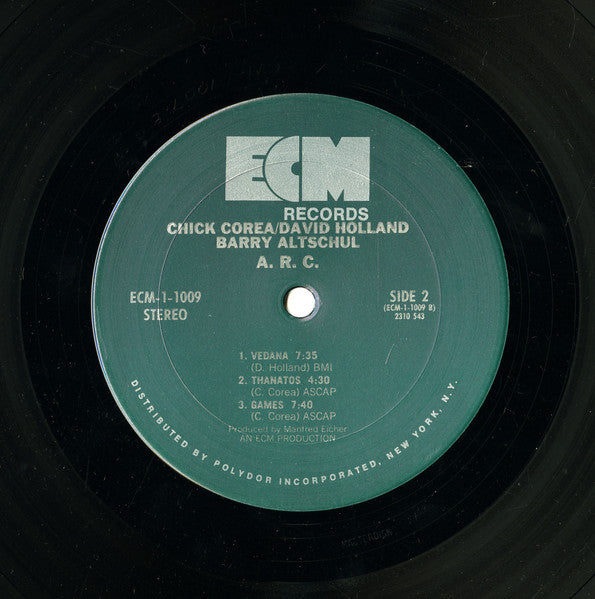 Chick Corea / Dave Holland / Barry Altschul : A. R. C. (LP, Album, RE, Pit)