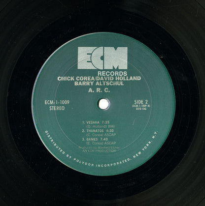 Chick Corea / Dave Holland / Barry Altschul : A. R. C. (LP, Album, RE, Pit)