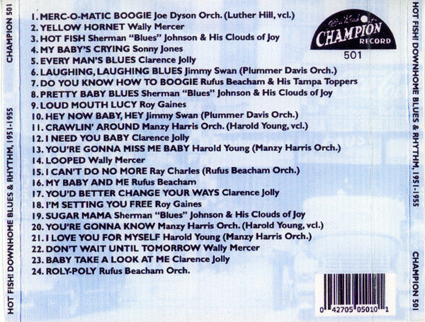 Various : Hot Fish! Downhome Blues & Rhythm, 1951-1955 (CDr, Comp)