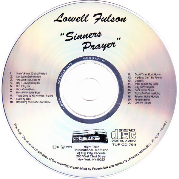 Lowell Fulson : Sinner's Prayer (CD, Comp)
