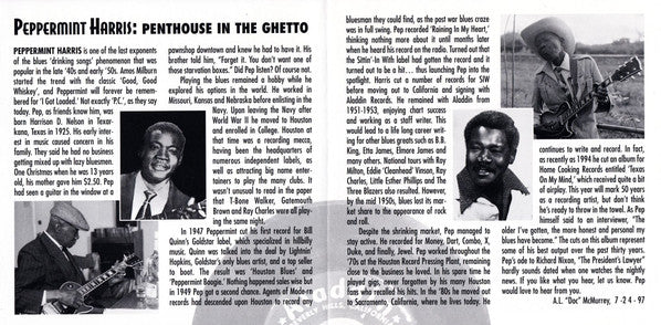 Peppermint Harris : Penthouse In The Ghetto (CD, Comp)