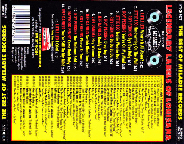 Various : The Best Of Meladee Records (CD, Comp)