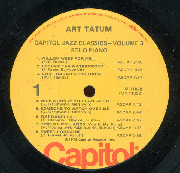 Art Tatum : Solo Piano (LP, Comp, Mono)