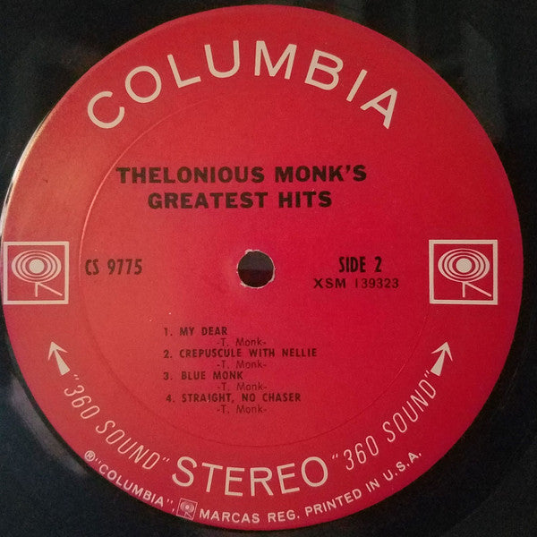 Thelonious Monk : Monk's Greatest Hits (LP, Comp, Pit)