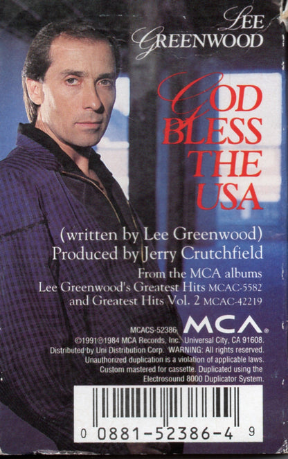 Lee Greenwood : God Bless The USA (Cass, S/Sided, Single, RE)
