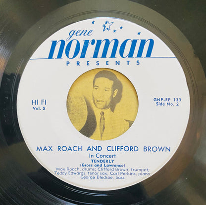 Clifford Brown and Max Roach : Gene Norman Presents - Max Roach And Clifford Brown In Concert Vol-5 Ep (7", EP)