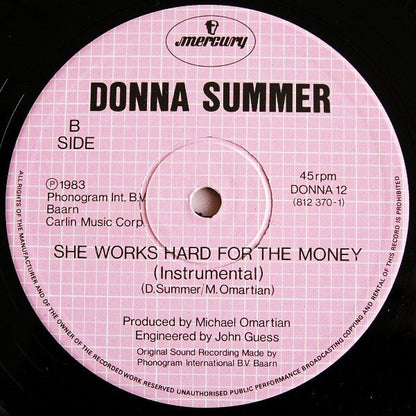 Donna Summer : She Works Hard For The Money (12")