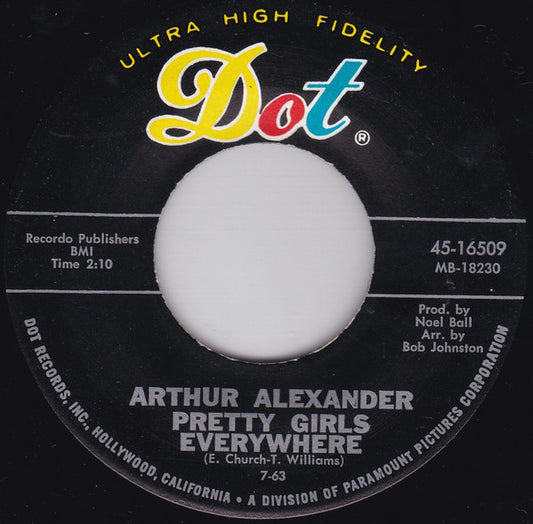 Arthur Alexander : Baby Baby / Pretty Girls Everywhere (7", Single, Mon)