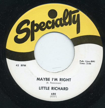 Little Richard : Maybe I'm Right / Whole Lotta Shakin' (7", RE)