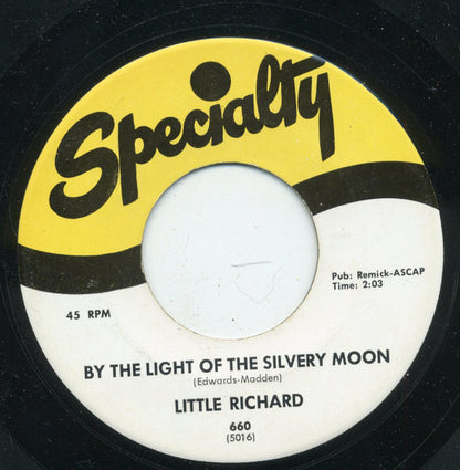 Little Richard : By The Light Of The Silvery Moon / Wonderin' (7", RE)